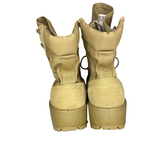 Rocky boots women’s 3.5 Army combat vibran tan high top made usa outdoors hiking - Picture 2 of 11